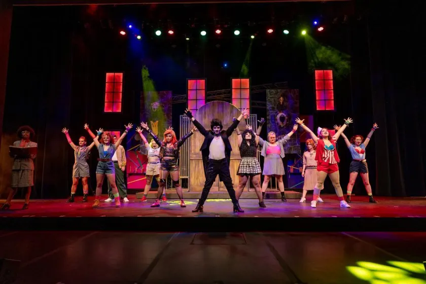 The cast of The Rocky Horror Show on stage
