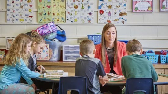 Early education classroom stock photo