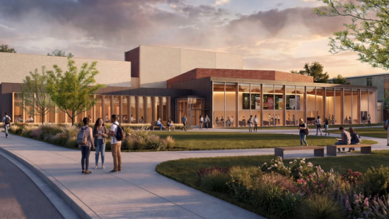 Rendering of the proposed Center for Arts and Entrepreneurship 