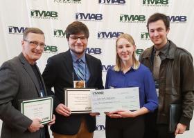 Attending the awards ceremony were (from left): Dwight Brady, Todd Rose, Sarah Jepson and Max Stevens.