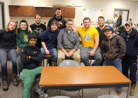 Andary with students