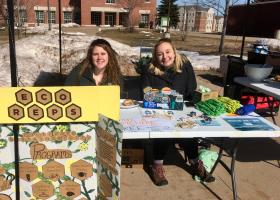 EcoReps (L to R) Casey Haugen and Kit Collins at the geotrashing event.