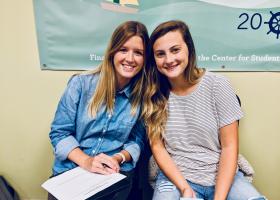 Saint-Onge with her student fellow, Autumn Woosley.