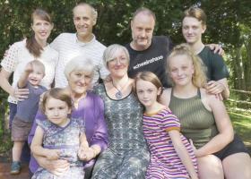 Mark Ruoff, second from left in back, with his family (Lauren Thomas photo)