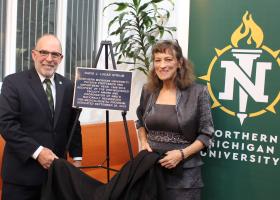 NMU President Fritz Erickson and Marsha Lucas