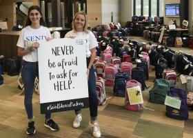 NMU Active Minds co-presidents Sadie Knill and Chloe Wilkinson