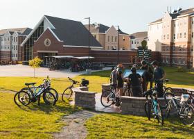 Biking on campus