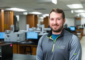 Frisk during his recent visit to NMU.