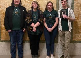 NMU Team A members (from left): Eric Pitz, Mackenzie Pierson, Ella Uren and Jakob Lippert.