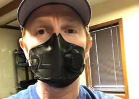 Williams wearing one of the masks.