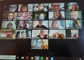 Carlson captured a recent Zoom group session