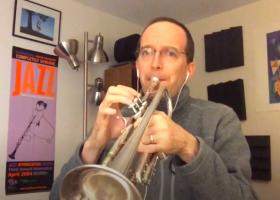 Flaherty performing "Bye Bye Blackbird."