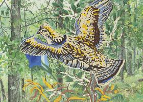 Breehan James, Cottage Painting: Grouse, oil on canvas