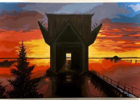 Chloe Fortune, "Ore Dock Gouache"