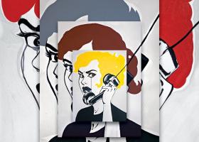 Gaines' ‘KAREN(S),’ 2020, acrylic, house paint on canvas