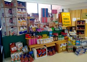 The freshly stocked NMU Food Pantry