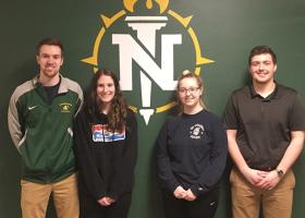 MSAT grads (from left):  Joel Mewbourn, Aly Possanza, McKenzie Shelby and Alex Rice