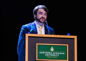 Weber at the awards ceremony.