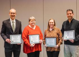 Attending team members Forest Karr, Cindy Paavola, Kylie Bunting and Mike Lakenen