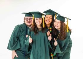 Graduating seniors Nicholas Jones, Emilee Covers, Brianna Sartin and Hannah Smith