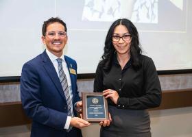 Chavez-Rhoades with Jason Morgan, NMU trustee and alumnus