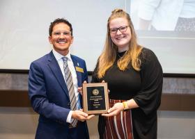 Gage with Jason Morgan, NMU trustee and alumnus