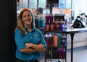 Suzi Trdan at NMU's Starbucks