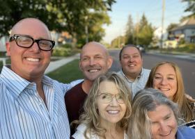 Friends (from left): Christian Johanneson, Bobby Jon Martonen, and Bob Myers Bottom: Lois Mart, Sandy Weaver, and Mary Myers