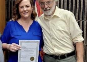 Aidan McKindles with her father, her father, Patrick McKindles