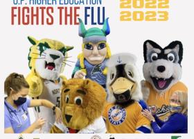 'Fight the Flu' graphic with U.P. mascots