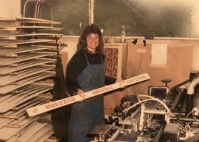Thoren learned how to build skis from the ground up while working in the Blizzard factory in Austria (Jeannie Thoren photo)