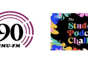WNMU-FM and NPR Student Podcast Challenge logos