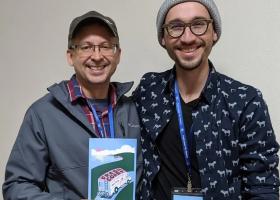 Korhonen (left) and Scheibe at the Fresh Coast Film Festival