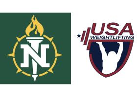 NMU and USA Weightlifting logos