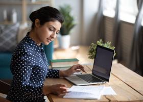 Online student stock photo