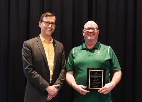 Roo (right) with President Brock Tessman