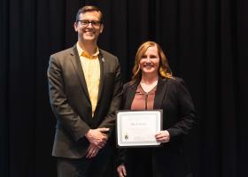 Bunting with President Brock Tessman