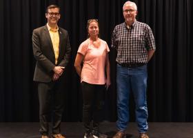 President Tessman with Lane and Marcott