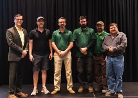 From left: President Tessman with As pictured: Andy Buckmaster, Andy Smith, Jake Nease, Jeff Skoog, James Murray. Not pictured: Patrick Bawden, Tom Dagenais, Greg Ely, Brad Gischia, Jesse Hanford, Daryl Johnson, Terry Norman, David Raudio