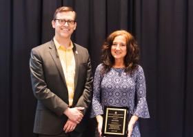 President Tessman with Janet Koski