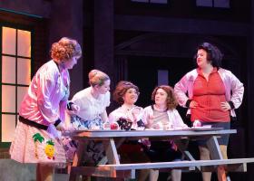 The Pink Ladies meet Sandy (scene from "Grease")