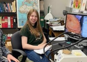 Grace Krajenka with Neil Cumberlidge