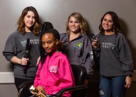 Past cosmetology students (stock photo)