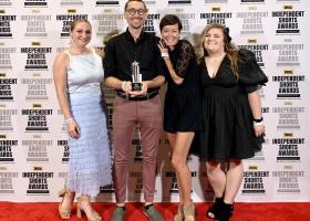 From left: Riley Owen, John Scheibe, Karina Johnson and Kasey Scheibe at the awards ceremony