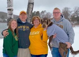 Toutant with his family