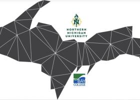 U.P. graphic showing network of possibility between NMU and Bay College (from Bay College)