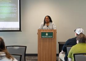 In addition to her opening remarks, Campbell also presented a Writing and Wellbeing workshop at NMU's UNITED Conference