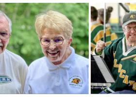 Dennis and Pat Honch; and Todd "Stix" Honch at the drums