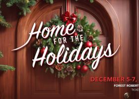 Home for the Holidays wreath graphic
