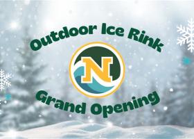 NMU outdoor ice rink grand opening graphic